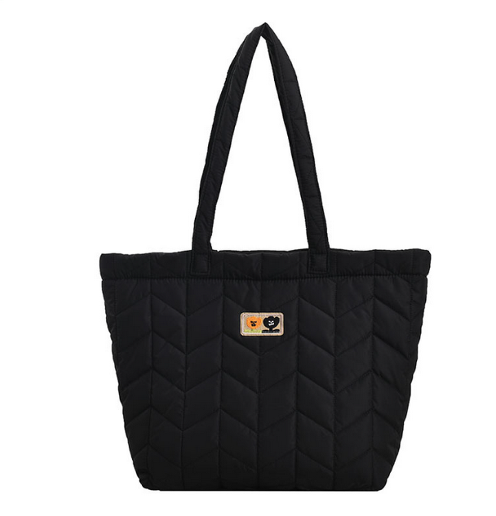 sac puffer personnalisé surdimensionné avec logo mode sac fourre-tout puffer matelassé léger pour dame