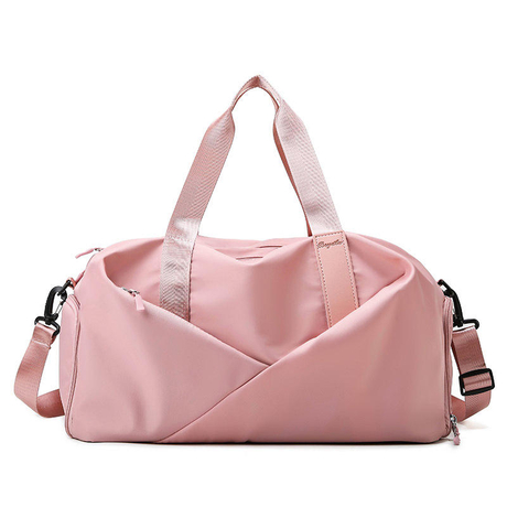 Logo personnalisé rose sac de sport femmes étanche mode polochon sac fourre-tout bagage polochon sac de voyage