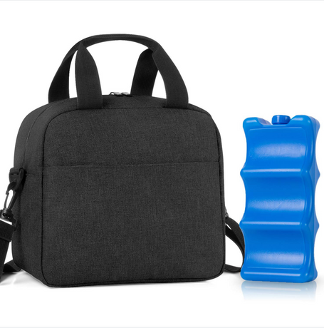 Logo personnalisé noir sac isotherme pour lait maternel sac fourre-tout porte-biberon de voyage pouvant contenir jusqu'à 6 grandes bouteilles de 9 onces