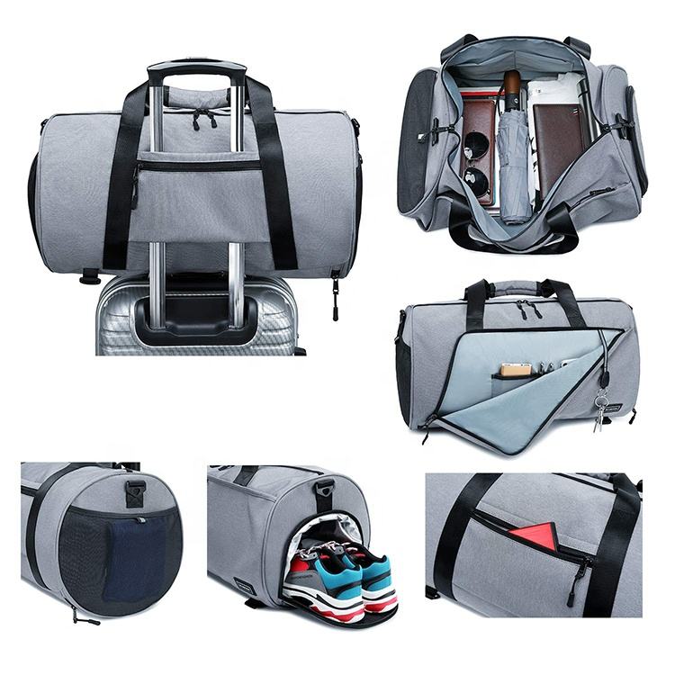 Bagage à main Sports Gym Duffel Bag Custom Grand Voyage Bagages Duffle Sac fourre-tout avec compartiment à chaussures Populaire 