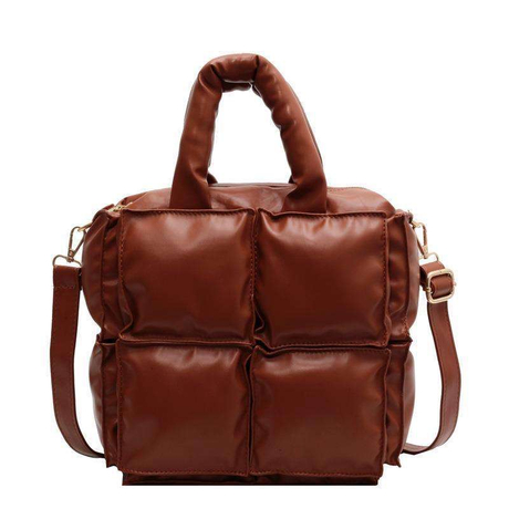 Sacs à main matelassés à rayures rembourrées d'hiver petit sac fourre-tout vintage à une épaule avec une grande capacité