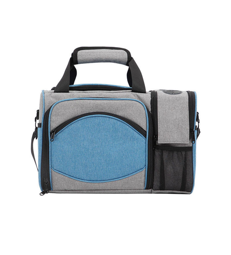 Logo personnalisé de sac de vin de refroidisseur thermique de tissu portatif isolé par sac isotherme personnalisé avec des poches de vaisselle