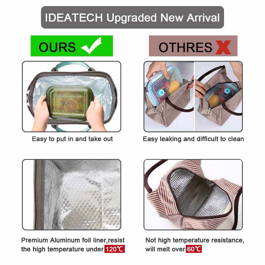 Femmes isotherme déjeuner sac isotherme thermique travail école déjeuner sac refroidisseur pour vin bière nourriture et fruits