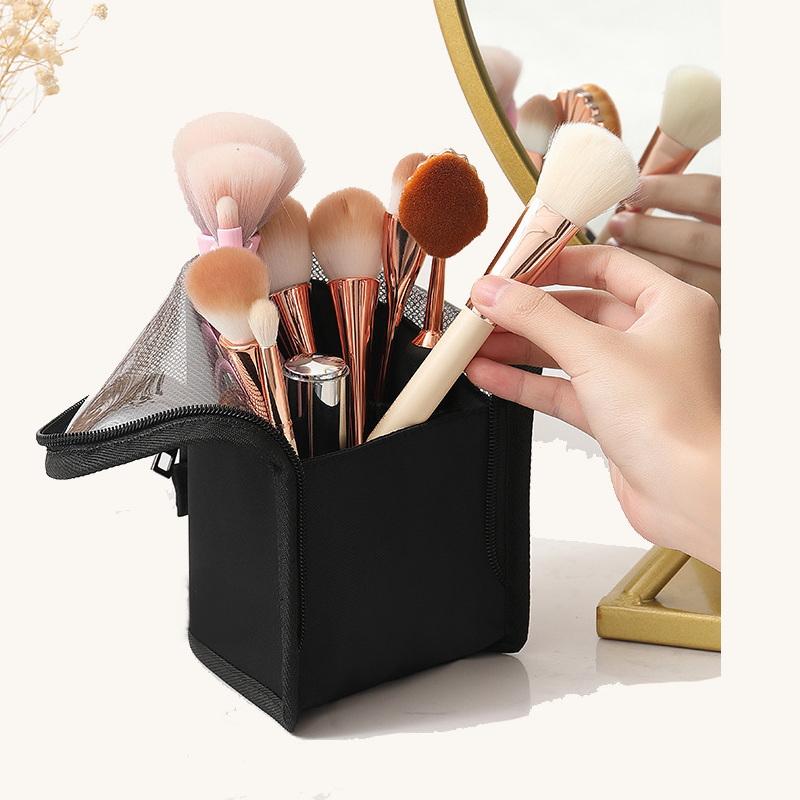 Nouveau style de sacs de maquillage cosmétiques Make Up Brush Organizer Bag With Mesh