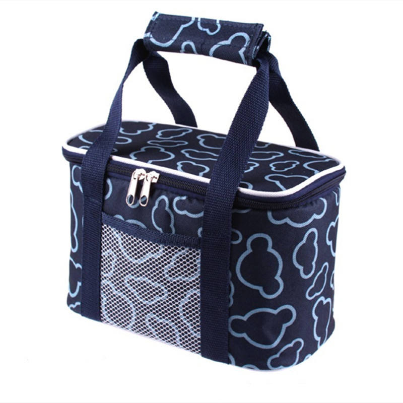 Personnalisez le sac isotherme en gros de tissu d'Oxford sac isotherme épais feuille d'aluminium de mode isolée avec des sacs isothermes de transport à la main