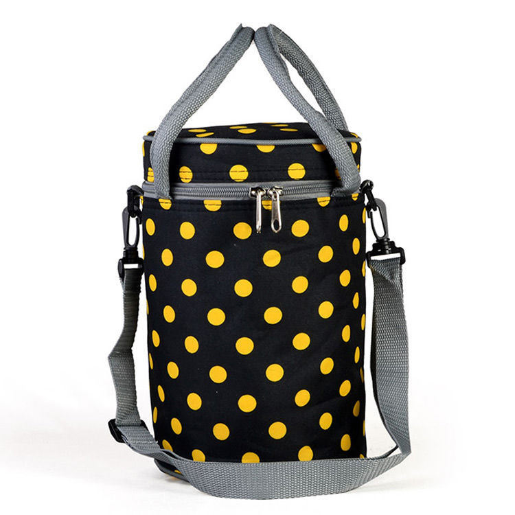Wellpromotion sac isotherme rond pour déjeuner sac isotherme épais en tissu Oxford feuille d'aluminium de mode isolée avec sacs isothermes à main