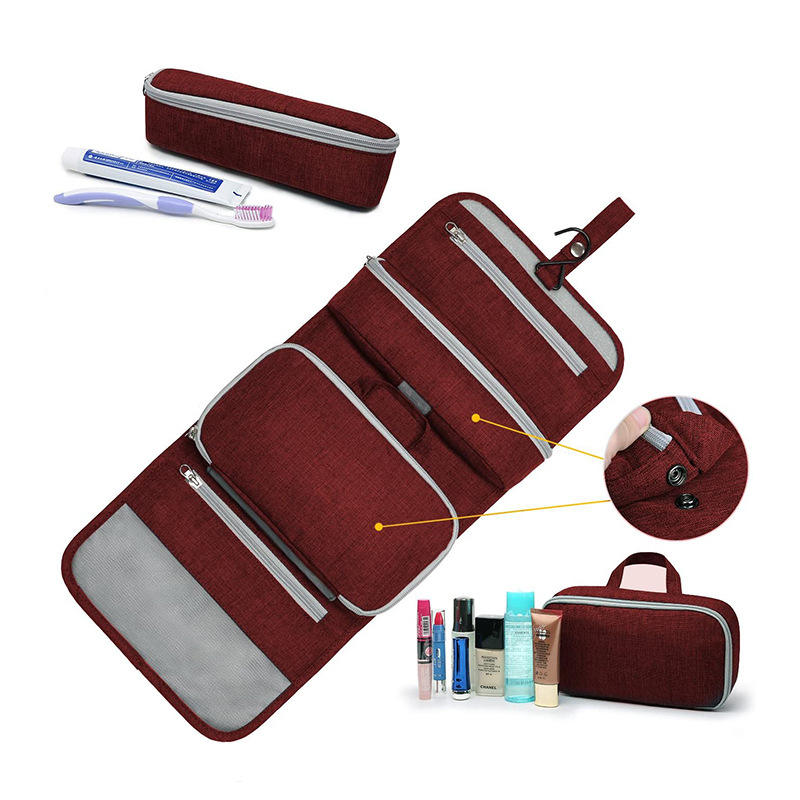 Nouveau maquillage de voyage portable grande capacité sac de lavage support mural pliable sac de lavage de stockage de voyage en plein air