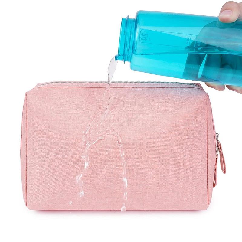 Sacs de rangement cosmétiques de voyage de mode rose ou trousse de toilette Logo personnalisé organisateur de maquillage avec fermeture à glissière et pochettes pour femme