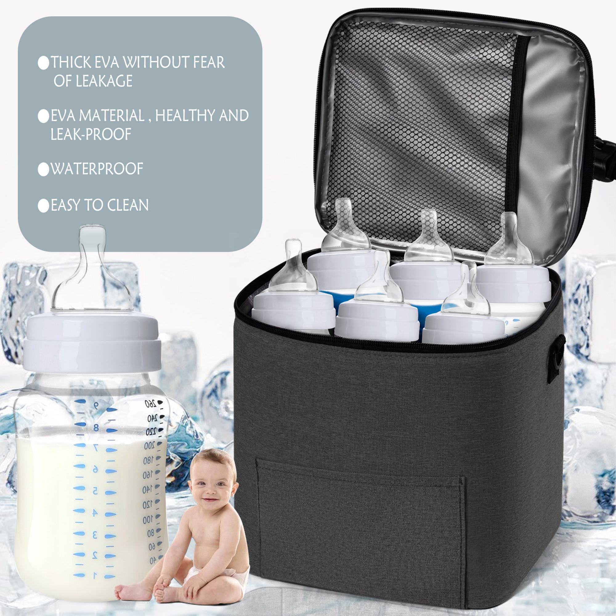 sac isotherme pour lait maternel avec sac de glace logo personnalisé pour 6 biberons capacité isotherme sac isotherme lait maternel