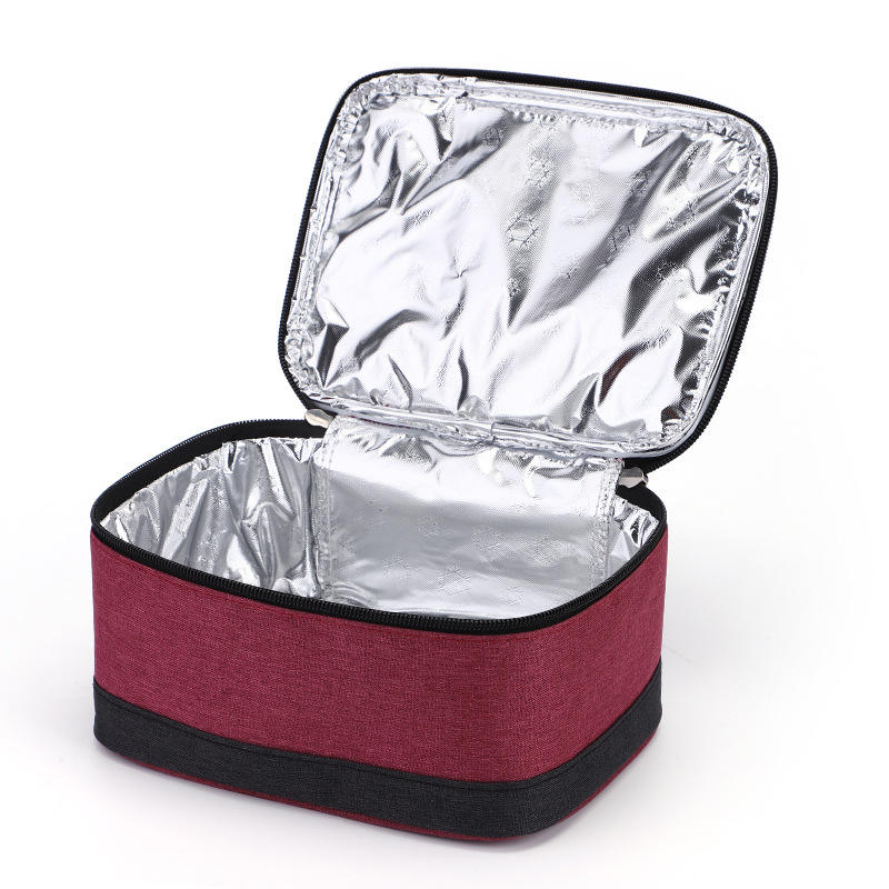 Sac isotherme isotherme en aluminium de haute qualité avec isolation thermique et sacs à glissière avec USB et poignée