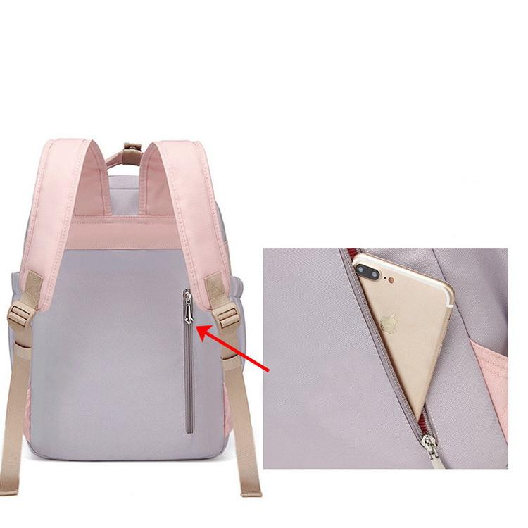 Le sac à dos extérieur d'école de couleur de contraste de voyage met en sac le sac à dos d'ordinateur portable pour 14 pouces